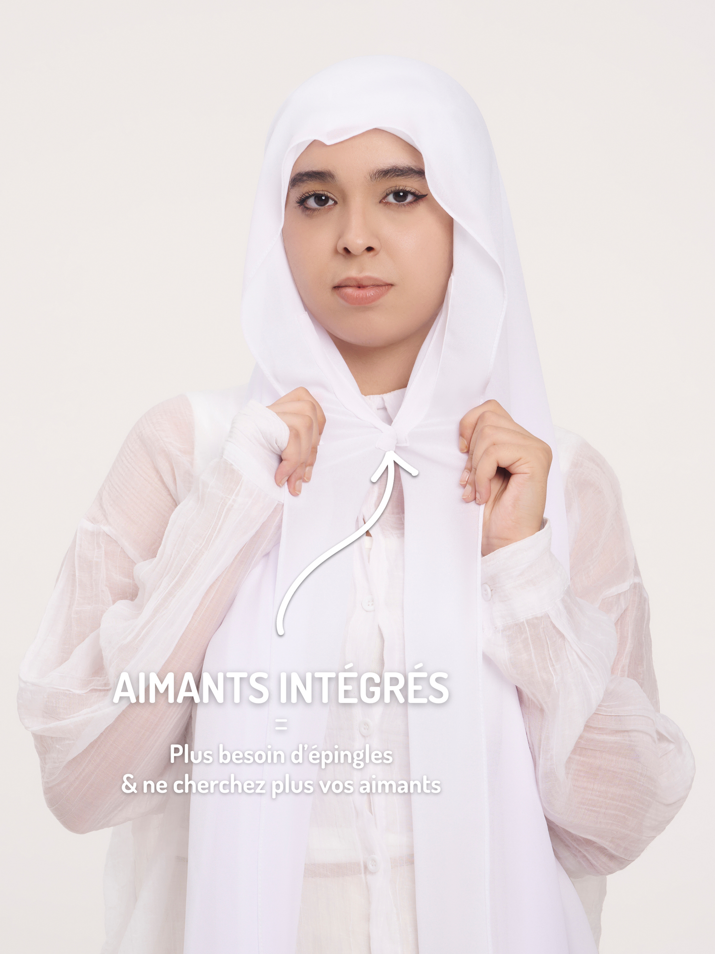 Hijab instantané - Blanc